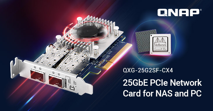 QNAP présente la nouvelle carte réseau 25GbE pour NAS et PC, dotée de SmartNIC Mellanox ConnectX-4 Lx avec prise en charge d’iSER